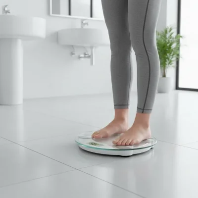 BUĞZ Yuvarlak Şeffaf Dijital Cam Baskül Terazi Tartı Hassas Ölçüm Modern Şık Tasarım