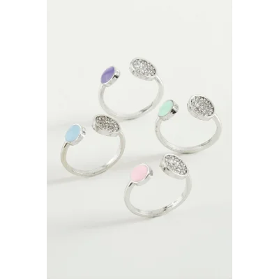  Yuvarlak Taşlı Mineli Eklem Yüzük