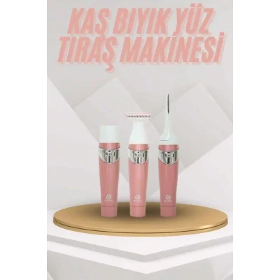  Yüz Kaş ve Tüm Vücut Epilasyon Aleti 3 Başlıklı Hassas Ciltlere Uygun Epilatör