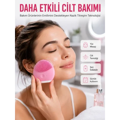 BUĞZ Yüz Makyaj Temizleme Cihazı Yüz Masaj Aleti Cilt Bakım Aleti