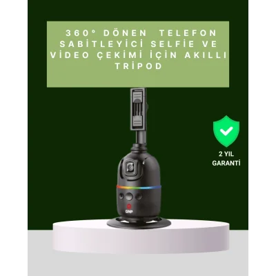 BUĞZ Yüz Takipli 360° Akıllı Gimbal Telefon ve Aksiyon Kamera Uyumlu