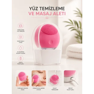 BUĞZ Yüz Temizleme Ve Masaj Aleti Tüm Cilt Tipleri İçin Uygun, Kan Dolaşımını Artıran