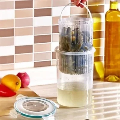 BUĞZ Zeytin Turşu Sebze Yıkama Kutusu Klipsli Kapaklı Saklama Kabı