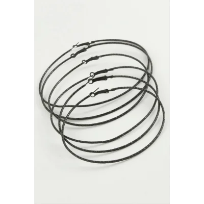  Zikzak Desenli Metal Halka Küpe 6 Adet