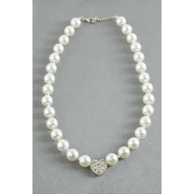 BUĞZ Zirkon Taşlı İnci Kolye