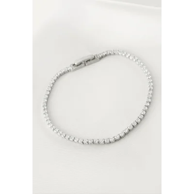 BUĞZ Zirkon Taşlı Suyolu Bileklik 4 mm