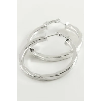 Burgulu Halka Küpe 5 cm