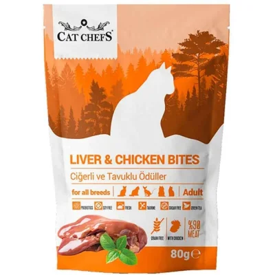 Cat Chefs Ciğerli ve Tavuklu Kedi Ödül Maması 80 gr