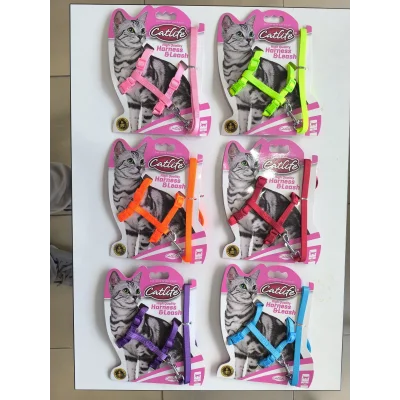 Catlife Kedi Göğüs Bel Tasması + Gezdirme İpi