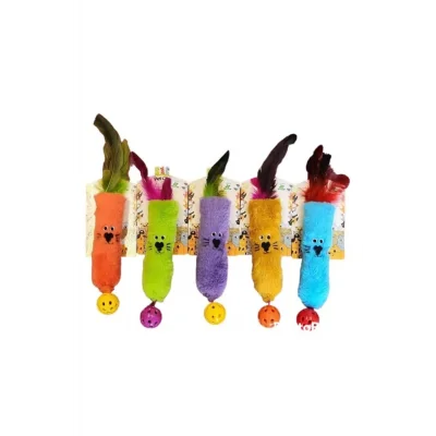 Catnipli Peluş Kedi Köpek Oyuncağı 7 x 23 cm Çeşitli Renklerde