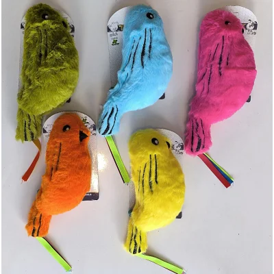 Catnipli Zilli  Peluş Kuş Kedi Köpek  Oyuncağı Çeşitli Renklerde 8 cm x 30 cm