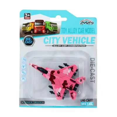 Die Cast Metal F-15 Benzeri Savaş Uçağı Pembe Kamuflaj