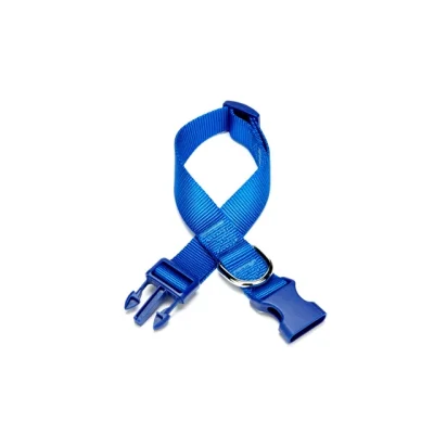 Doggie Dokuma Köpek Boyun Tasması 1,5 cm x 25-40 cm Mavi 15 kg