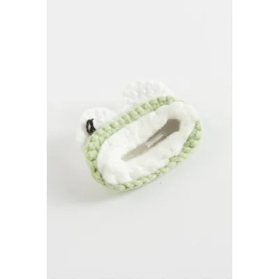 El Yapımı Kurbağa Gözlü İşlemeli Örgülü Çıtçıtlı Toka