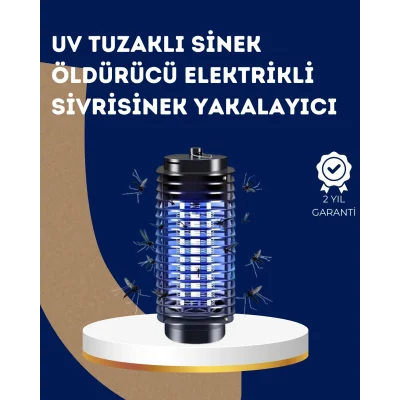 Elektrikli UV Işıklı Sivrisinek ve Böcek Öldürücü – Sessiz ve Güvenli Tuzak