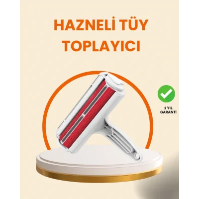 Elektriksiz Hazneli Tüy Temizleyici – Kedi Köpek Tüy Toplama Rulosu