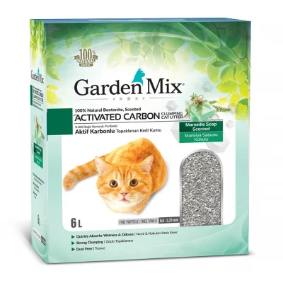 Garden Mix Aktif Karbonlu Sabun Kokulu Kedi Kumu 6 lt