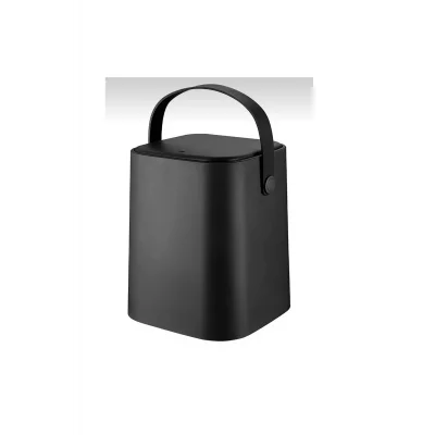 Genel Ürün 8 Lt Click Kapaklı Tutma Saplı Iç Kovalı Tezgah Üst Mutfak Çöp Kovası - Siyah (büyük Boy)