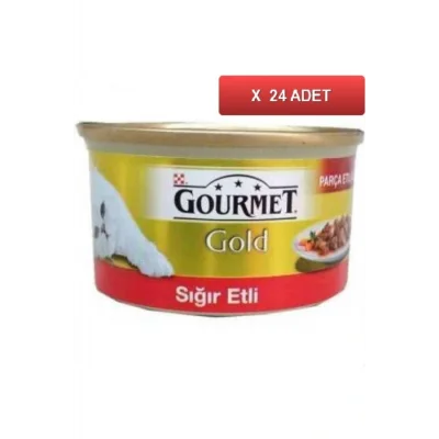 Genel Ürün Gold Sığır Etli Konserve Mama 85 Gr (24 Tane)