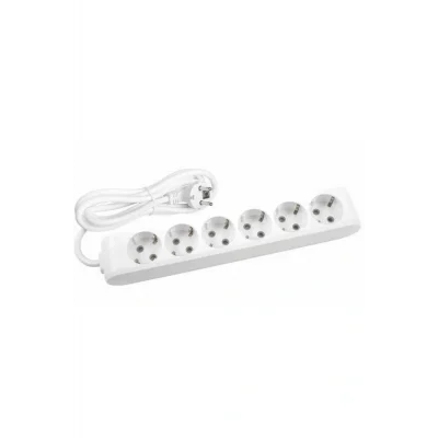 Genel Ürün (6Lı) Altılı Priz Topraklı Anahtarlı Kablolu (3x1,5 TTR) 15 (On Beş) Metre