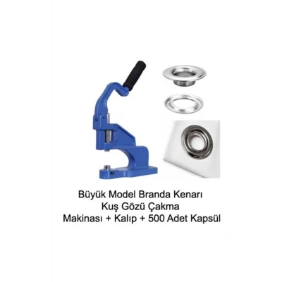 Genel Ürün Branda Kenarı Orta Boy Tulumba El Presi Kuş Gözü Çakma Makinası 500 Adet Kapsül