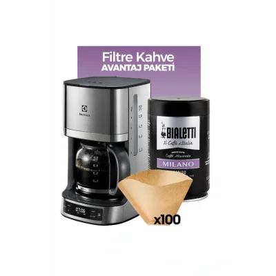 Genel Ürün Ekf7700 Filtre Kahve Makinesi + 250 Gr Bialetti Roma Kahve + 100lü Filtre Avantaj Paketi