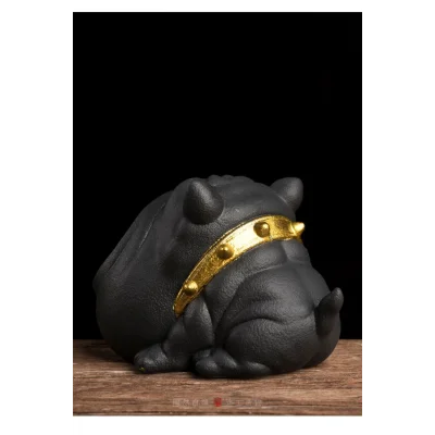 Biblo Bulldog Figürlü Dekoratif Kültablası Biblo Masaüstü Ev Ofis Dekorasyon Küllük