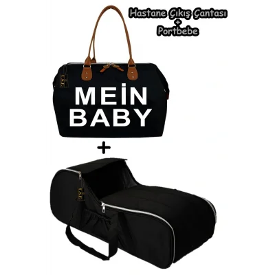 Genel Ürün Portbebe Ana Kucağı Puset Hastane Çıkışı Anne Bebek Bakım Çantası 2 Li Set