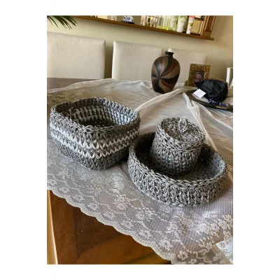 Genel Ürün El Yapımı Hasır Sepet Mutfak Yatak Çocuk Odası (16*16) Yuvarlak Sepet (20*5) Kapaklı Sepet (10*8)