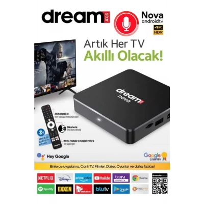 Genel Ürün Nova | Tvplus (12 AY PREMİUM ÜYELİK HEDİYELİ) 4k Lisansli Android Tv Box | 32gb Hafıza