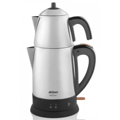 Genel Ürün Çaycı Lux Inox Paslanmaz Çelik Çay Makinesi (1.8 L Su Isıtıcı, 0.7 L Demlik Kapasite) - AR3051-INX