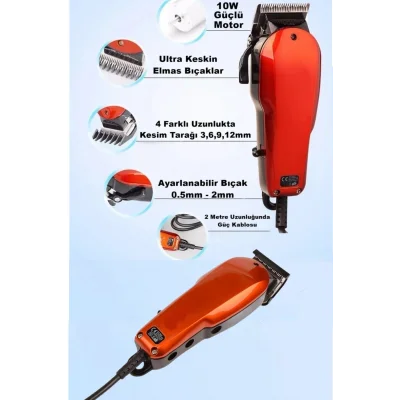 Genel Ürün 1063 Profosyonel Kablolu Lazer Epilasyon Öncesi Tüy Kısaltma Makinesi Sakal Ve Ense Kesme Çizim