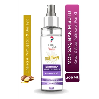 Genel Ürün Keratin Kolajen Saç Bakım Sütü Milk Therapy Saç Bakım Sütü 200 ml Kolajen Süt Proteini Argan Yağı