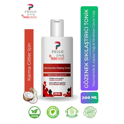 Genel Ürün Gözenek Sıkılaştırıcı ve Canlandırıcı Tüm Ciltler Için Tonik 200 ML Nemlendirci Peeling Tonik Phigo