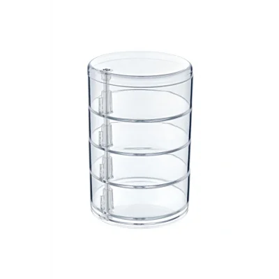 Genel Ürün Trend 4 Katlı Silindir 360 derece Dönebilen Makyaj Takı Organizer Seti