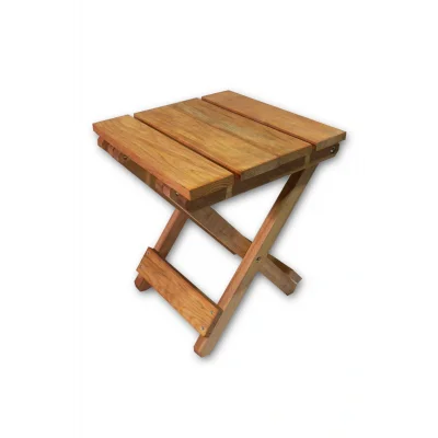 Genel Ürün Tekli Katlanır Tabure 30cm 30cm Yükseklik Yerden 36cm Ahşap 1 Kg Tek Kişilik Katlanabilir Kahvereng