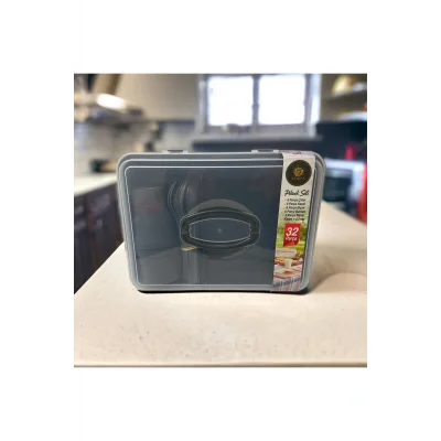 Genel Ürün Piknik Seti 6 Kişilik 32 Parça Çantalı Özel Saklama Kutusu Ile - Antrasit Renk