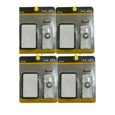 Genel Ürün CT-103 Kablosuz Kapı Zili Siyah Kenarlı 4 Adet