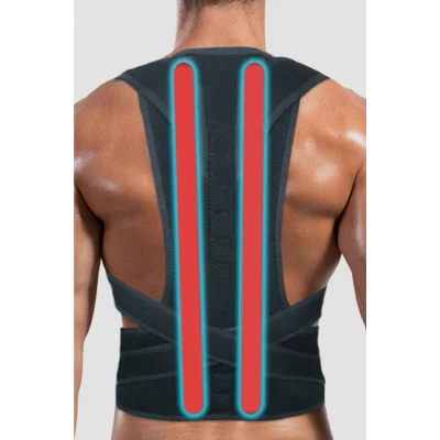 Genel Ürün Ortopedik Dik Duruş Korsesi Balenli Manyetik Kamburluk Önleyici Korse Erkek Sırt Korsesi