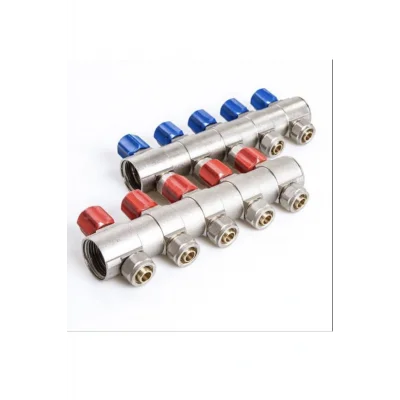 Genel Ürün 6 Lı Kendinden Vanalı Kollektör---- Kırmızı