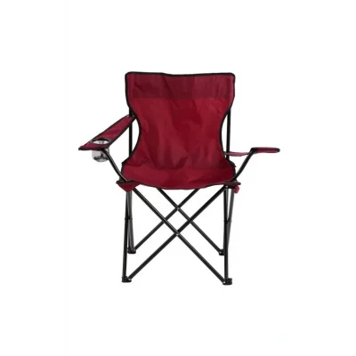 Genel Ürün Taşıma Çantalı Katlanır Kamp Sandalyesi Bordo 0,5 - 3 kg Metal Bordo Tekli Tek Kişilik