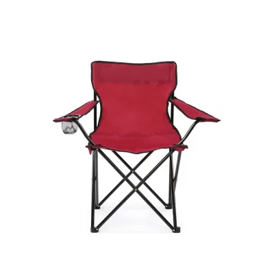 Genel Ürün Tek Kişilik Katlanır Kamp Ve Plaj Sandalyesi Bordo Tekli Bordo