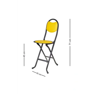 Genel Ürün KOPYA - Hastunç- Katlanır Sandalye Sırtlı Cami Namaz Taburesi ( sarı )