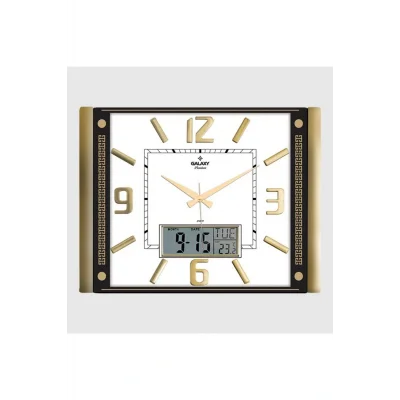 Kol Saati Renkstore Premium Takvimli Termometreli Büyük Kabartma Rakamlı Lüks Duvar Saati