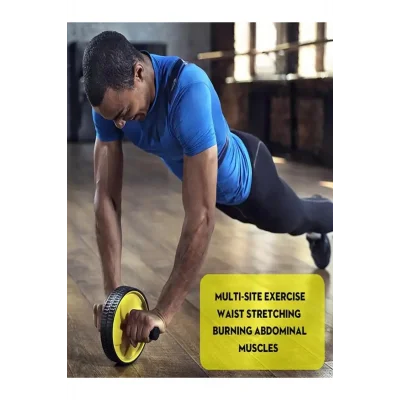 Genel Ürün Sarı Fitness Karın Kası Sixpack Egzersiz Tekeri Spor Aleti (Sarı) Egzersiz Tekerleği