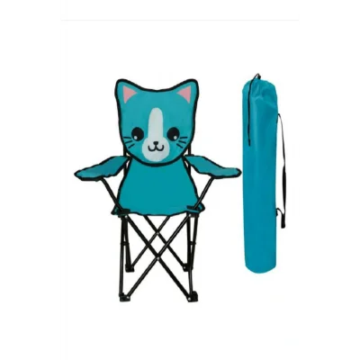 Genel Ürün Tek Kişilik Katlanabilir Küçük Kamp Sandalyesi Turkuaz Katlanabilir Turkuaz Tekli