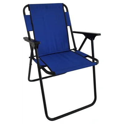 Genel Ürün Tekli Mavi Plastik Kollu Sandalye Metal Mavi Tek Kişilik