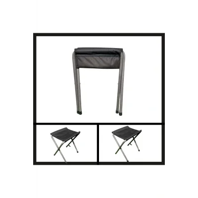 Genel Ürün Tekli Uyguna-Yakala Siyah Argeus Katlanabilir Pedli Tabure-TAB.053 Tek Kişilik Siyah