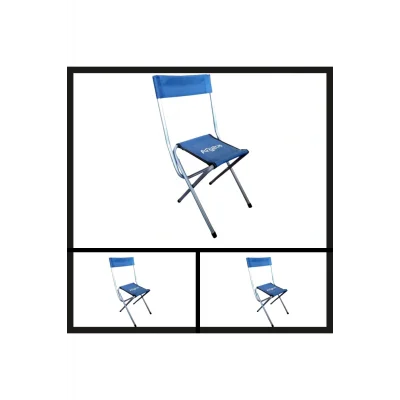 Genel Ürün Mavi Uyguna-Yakala Mavi 19019 Argeus Katlanabilir Arkalıklı Tabure-MLZ.165 Tekli Tek Kişilik