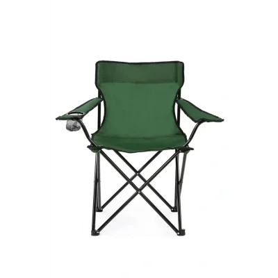 Genel Ürün 0,5 - 2 kg Happy Best Time Çantalı Kamp Sandalyesi Tek Kişilik Yeşil Tekli Modern Taşıma Çantalı